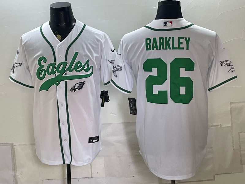 Men 2026 Philadelphia Eagles #26 Barkley white Nike Limited NFL Jersey 0828010621